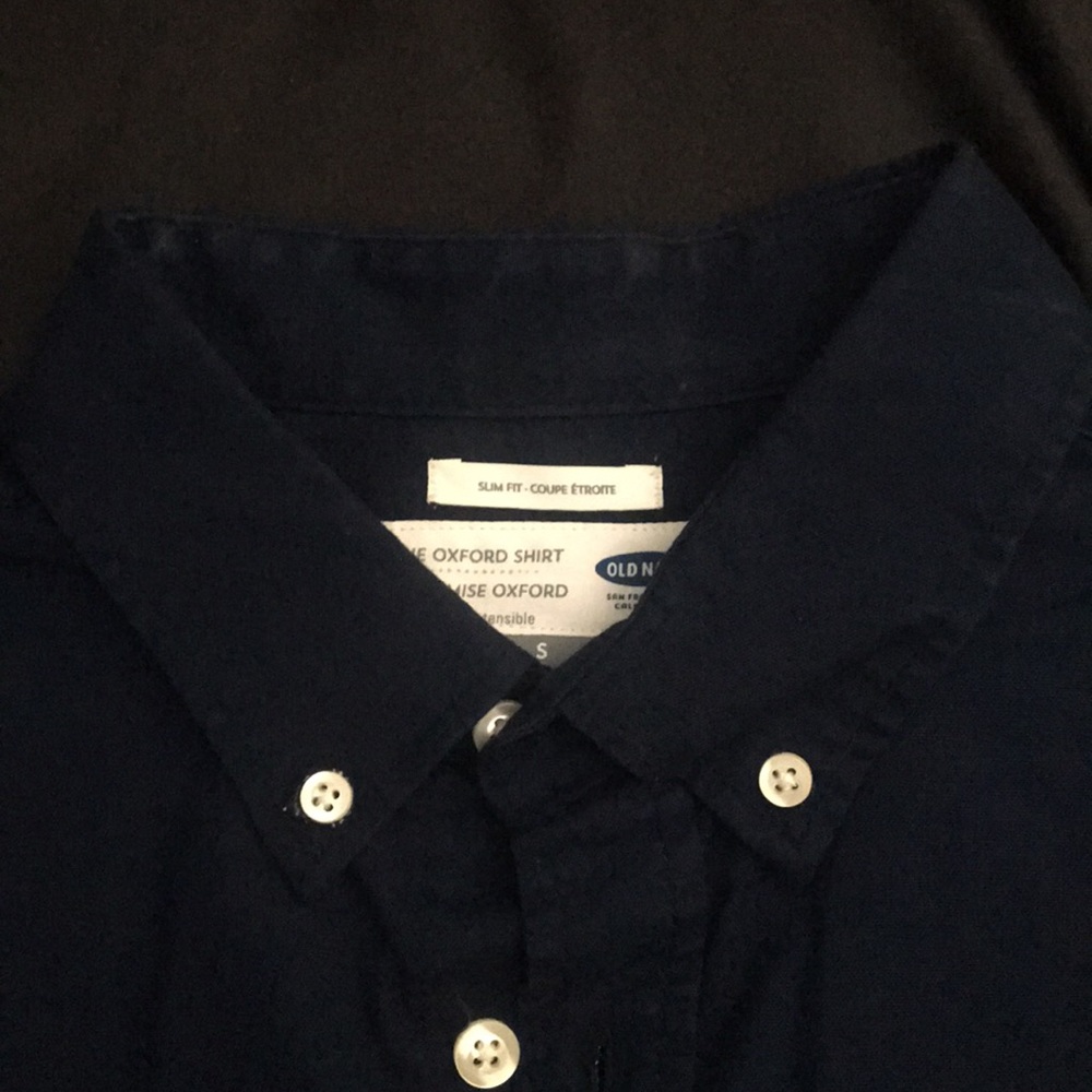 Old Navy Size S oxford navy blue buttonup NWOT